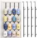 SWTYMIKI Over Door Hat Rack - 4 Packs Metal Hanging Hat Organizer with 16 Hooks Design, Baseball Cap Hanger Organizer Storage Holds up to 80 Caps for Door, Bedroom, Closet by SwtyMiki-TidyHomeSweetLife