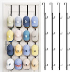 SWTYMIKI Over Door Hat Rack - 4 Packs Metal Hanging Hat Organizer with 16 Hooks Design, Baseball Cap Hanger Organizer Storage Holds up to 80 Caps for Door, Bedroom, Closet by SwtyMiki-TidyHomeSweetLife