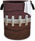 Football Laundry Basket Storage Bin Foldable Laundry Hamper Clothes Storage Bucket Organizer 19.6x15.7 Inch For Laundry Room/Bedroom/Bathroom by Bzocm