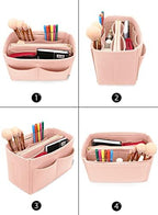 LEXSION Felt Purse Organizer Insert, Tote Bag Shaper Dividers with 5 Sizes - Image 4