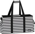 Standing Extra Large Utility Tote Bag with Hard Bottom & Hard Sides, Heavy Duty Reusable Grocery Bags with Handles & 3 Pockets for Shopping, Picnics, Camping, Laundry, Car, Beach Tote Bag by DSDCDJ
