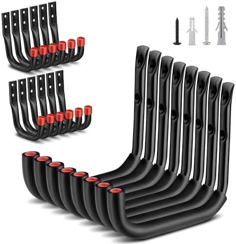 Nacial 20 Pack Heavy Duty Garage Hooks, 9.8" & 3.5" Wall Hooks with EVA Pad by NacialPromise-Consumersfirstalways