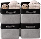 DECOMOMO Storage Bins, Large Fabric Storage Baskets for Shelves 4 Pack by DECOMOMO
