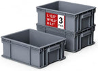3-Pack Heavy Duty Part Bins, Stackable Tool Storage Bin for Hardware by Mudygelay