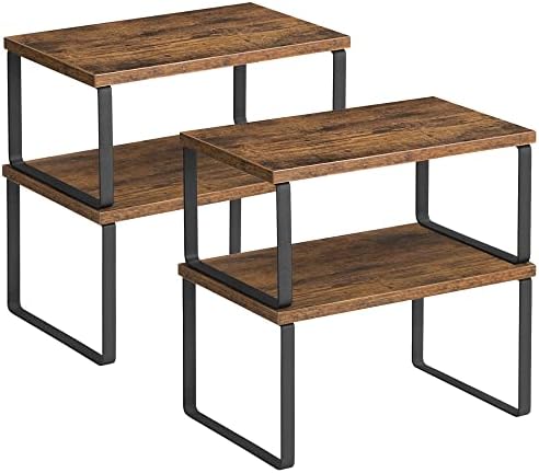 SONGMICS Cabinet Organizer Shelf, Set of 4 Spice Rack, Kitchen Storage by Unknown