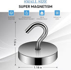 Neosmuk Magnetic Hooks Steel Tube Design for Cruise,100lb+ Grey,10 Pack - Image 6