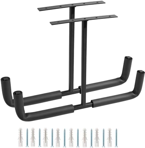 Heavy Duty Ceiling Garage Hooks, Overhead Garage Storage Rack, Wall Mounted Utility Hanger for Wood, Tools, Bicycle, Fishing Rod by Locawaya