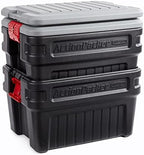 Rubbermaid ActionPacker️ 24 Gal Lockable Storage Box Pack of 2, Outdoor, Industrial, Rugged, Grey and Black - Image 3