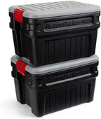 Rubbermaid ActionPacker️ 24 Gal Lockable Storage Box Pack of 2, Outdoor, Industrial, Rugged, Grey and Black by Unknown
