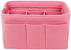 ZTUJO Purse Organizer Insert, Felt Bag Organizer For Handbag Purse Organizer,13 Colors, 6 Size (Medium, Light Pink) by ZTUJO