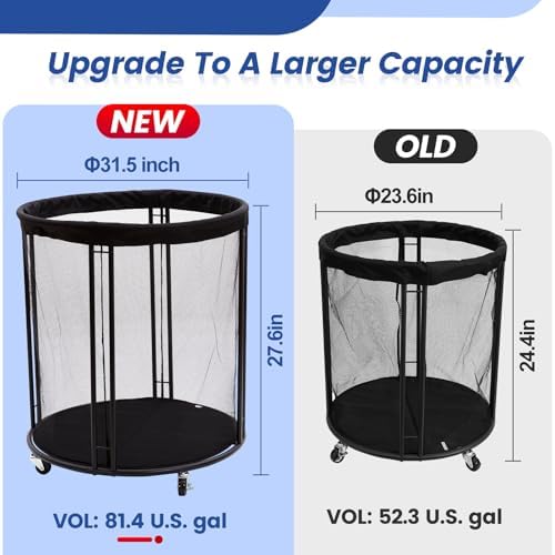 Kingarage Ball Storage Bin, Sports Ball Storage Cart, Ball Holder with Wheels for Basketball, Soccer, Garage, School, Indoor, Outdoor Ball Basketball Storage Rack Upgraged - Image 4