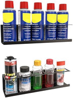 Riciakik 2 Pack Wall-Mounted Aerosol Spray Can Holder Storage Rack, Heavy-Duty Paint Bottle Organizer With 10 Holes, Black Spray Steel Rack for Garage, Shop, Home or Tool Trailer by Riciakik