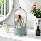 Toothbrush Holder with Cover for Bathroom Countertop, Organizer, Green - Image 6