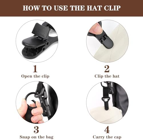 Niveaya Hat Clip for Travel on Bag, Strong Clip Secure Hold, 2 Pack - Image 5