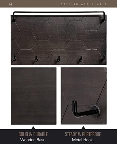 Emibele Sunglass Organizer Wall Key Holder,Decorative Wood Wall Organizer - Image 3