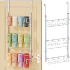 SWTYMIKI 3-Tier Water Bottle Organizer – Over the Door Stanley Cup Holder, Cup Organizer for Door or Wall Mount Option, Stanley Accessories for Pantry, Dorm, Office, RV Use, Silver by SwtyMiki-TidyHomeSweetLife