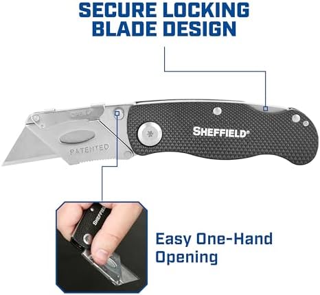 Sheffield Folding Utility Knife, Accepts Standard Utility Knife Blades - Image 5