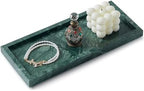Natural Marble Vanity Tray, Stone Organizer for Bathroom & Kitchen by SumlusMarbleTheory