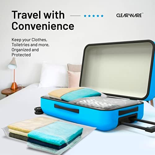 Clearware 50 Large Storage Bags With Zipper Top - 5 Gallon Bags 18" x 24", Extra Plastic for Clothes, Travel, Moving, Reusable freezer bags, BPA-Free, 2-mil Thick - Image 5