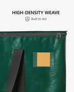 Heavy Duty Moving Bags Extra Large, Premium Storage Bags with Durable Zippers, Reinforced Handles, Moving Supplies for Clothes, Bedding, College Dorm Essentials, 12 Pack Green - Image 7