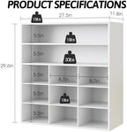 Garden 4 you Shoe Rack Organizer, 5-Tier Wood Cubby Shoe Rack with 2 Storage Shelf and 9 Cubbies, Shoe Organizer Cabinet for Entryway, Hallway, Closet and Garage, White - Image 3