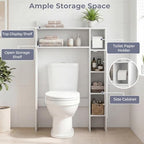 Casart Bathroom Space-Saving Over-The-Toilet Storage Shelf Bathroom Storage Cabinet Organizer (42" Height) - Image 4