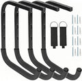 Overhead Garage Storage Rack, Heavy Duty Ceiling Storage Hooks Utility Hanger for Lumber Ladder Bike & Other Bulky Items (4) by Locawaya