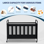 Ball Storage Bin Large with Wheels, Outdoor Ball Storage for Garage, Sports Equipment Organizer Storing Volleyball, Basketball, Toys, Soccer and Baseball - Image 6