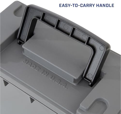 Sheffield Ammo Box Made in USA, Stackable Lockable Ammo Storage Box, Gray - Image 7