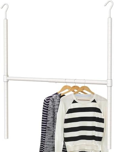 Simple Houseware Adjustable Closet Hanging Rod, White by SimpleHouseware