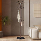 Kertnic Modern Coat Rack Freestanding with Natural Marble Base & Sturdy Metal Frame, 11 Hooks Hall Tree for Jackets, Hats, Bags, Entryway Organizer for Bedroom, Living Room, Closet (11 hooks-Bronze) - Image 6