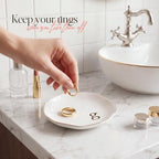 Ceramic Jewelry Tray, White Initial G Personalized Jewelry Dish - Image 5