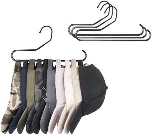 Mkono Hat Organizer, Hat Storage Hangers for Closet Holder 40 Caps Set of 4 by Mkono