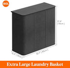 Lifewit Triple Laundry Hamper with Lid, Removable Laundry Bags, Dark Gray - Image 5