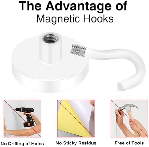 MIKEDE Magnetic Hooks Heavy Duty 170LB Super Strong Hook for Cruise - Image 5