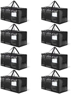 CONGREGATE 8-Pack packing bags for moving with Zippers and Handles, Heavy Duty Storage Handbags for Space Saving, Made of PE, 97 Liters/25.6 Gallons (28.7 Inch x 13.7 Inch x 15 Inch) - Image 4