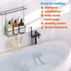 YUOROS 304 Stainless Steel Hanging Shower Caddy (Black) - Image 7