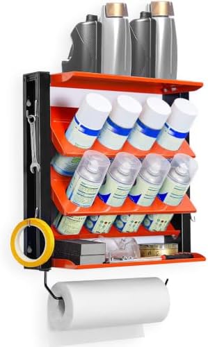 Ultrawall Spray Can Holder Rack, Steel Wall Mounted Spray Bottle Holder by UltrawallGarageToolsOrganizer