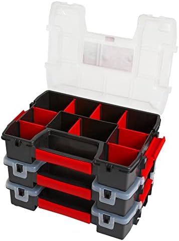 CRAFTSMAN Storage Organizer, Small Parts Organizer, 3-Packs with 10-Compartments, Lid Includes Secure Latch (CMST60964M) - Image 3
