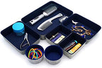 Welaxy 7 Piece Felt Desk Drawer Organizer Storage Bin Navy Catchall Tray - Image 6
