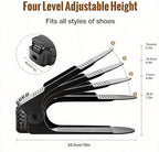 Neprock Shoe Slots Organizer, 20 Pack Adjustable Shoe Rack Stacker Storage Space Saver, Double Deck Shoe Rack Holder for Closet Organization (Black) - Image 3