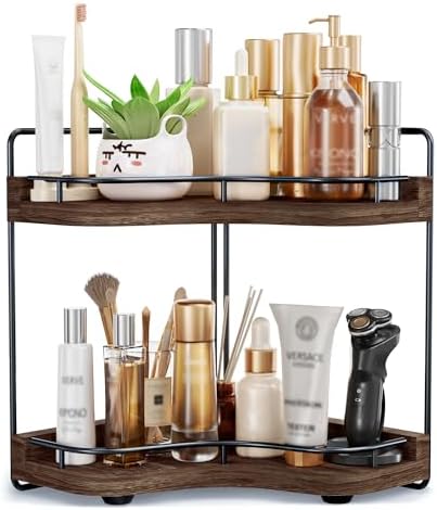 2-Tier Corner Bathroom Counter Organizer, Larger Size by Unknown