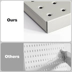 Pegboard Smith 48x24 inch Gray Metal Pegboard Kit for Wall Organization with Hooks, Pegboard Bins, and Utility Tools Storage Board, Efficient Tool Organizer Peg Board - Image 3