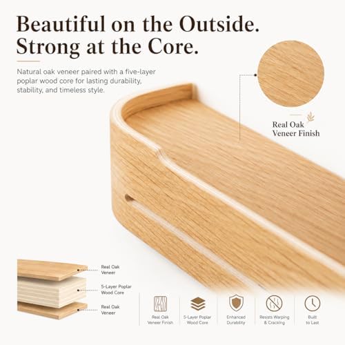 Key Holder Wall Mount with 5 Hidden Hooks Minimalis Key Hanger Rack Wood Modern Hollow Key Hook Mail Organizer Tray Shelf Home Decor for Entryway Furniture - Image 4