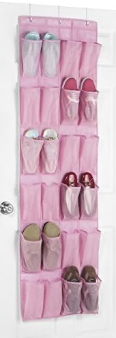 Whitmor 24 Pocket Over the Door Shoe Organizer - Pink - Image 2