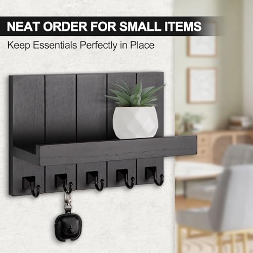 Key Holder for Wall, Decorative Key Holder with Shelf - Image 7