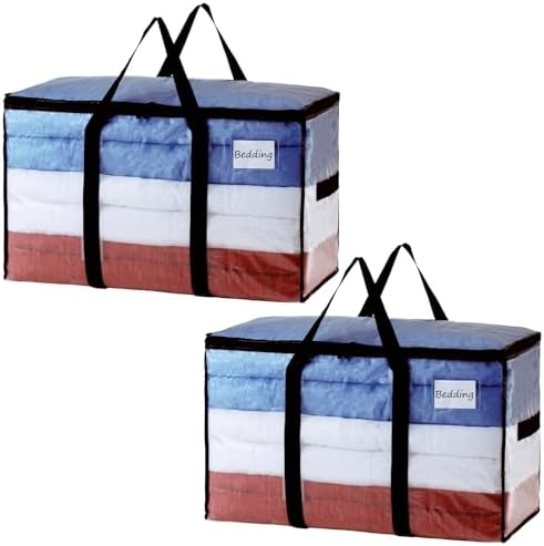 TAILI 2 Pack Clear Extra Large Moving Bags,Storage Bag with Visible Window by TAILI