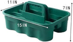 Matthew Large Plastic Tote Tool & Deluxe Supply Cleaning Caddy with Handle Portable Shower Basket Storage Caddy for Cleaning Products Organizer,Take-Out Coffee/Soft Drink,Bath Multi Use - Green - Image 2