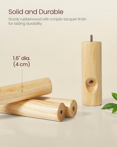 VASAGLE Solid Wood Coat Rack, Free Standing, Tree-Shaped, with 8 Hooks - Image 6