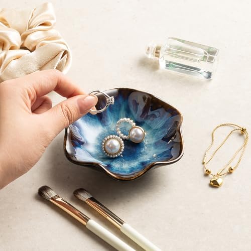 Ceramic Lotus Leaf Trinket Dish, Ring Holder for Jewelry - Image 5